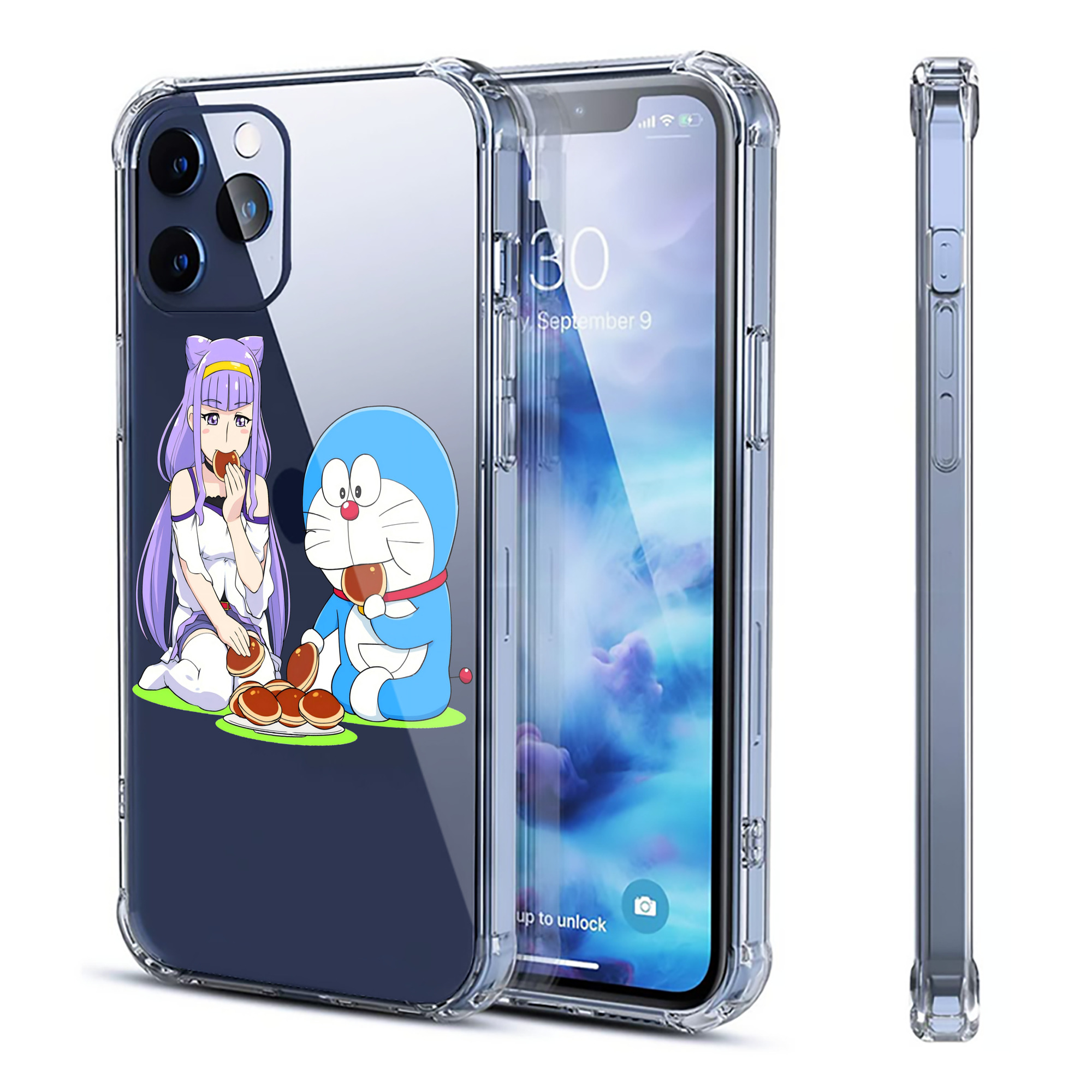 （画像用） ドラえもん Doraemon 【iPhone 12シリーズ対応】透明スマホケース（クリアソフトケース）